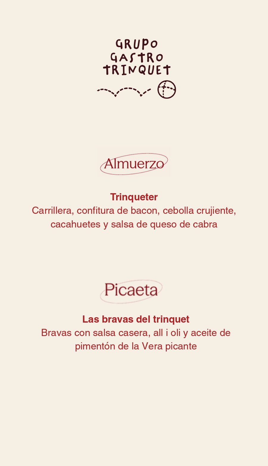 Grupo Gastro Trinquet - Almuerzo y tapa del día.